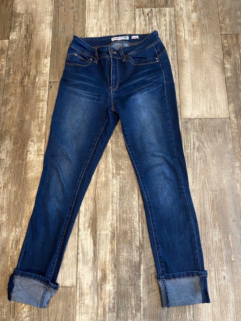 YMI Dark Blue Denim Jeans with Contrast Stitching